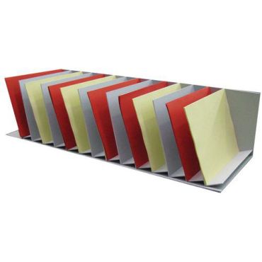 Paperflow - Järjestäjä 14 kaltevalla osiolla - 80 cm leveä - Harmaa - Kierrätetty materiaali