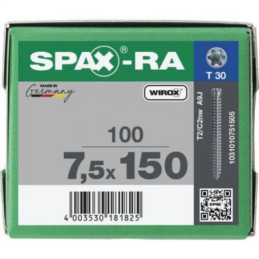 Spax - Runkokehys puinen t-star plus wirox 7,5x150