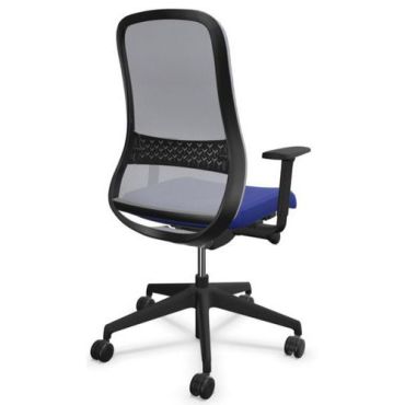 Nowy Styl - Souly Swivel toimistotuoli harmaa selkänoja sininen kangasistuin säädettävä ergonominen