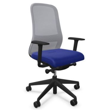 Nowy Styl - Souly Swivel toimistotuoli harmaa selkänoja sininen kangasistuin säädettävä ergonominen