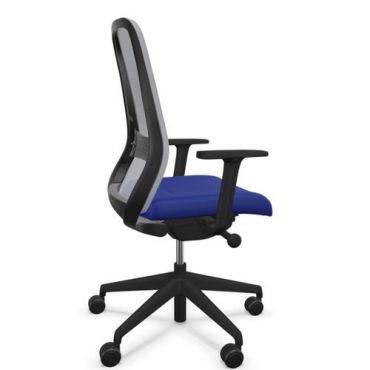 Nowy Styl - Souly Swivel toimistotuoli harmaa selkänoja sininen kangasistuin säädettävä ergonominen