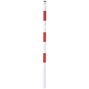 Mottez - Tolppa valettava – 2 ketjua – valkoinen/punainen – 1500 mm korkea – Ø 5 cm – Kierrätettävä