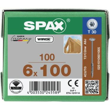 Spax - Ruuvi levypään osakierteellä t-star plus wirox 6x100