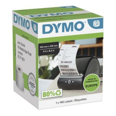 Dymo - Erittäin suuri lähetystarra 102 x 210 mm DHL - 140 kpl/pakkaus - Ympäristöystävällinen paperi