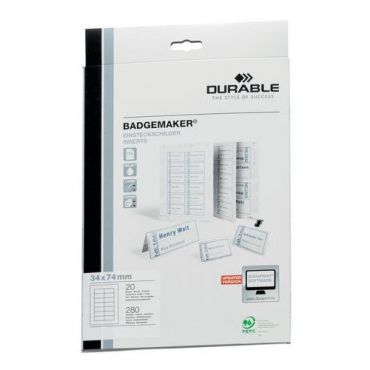 Durable - Badgemaker 34x74 lisänimikortit