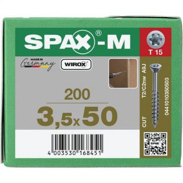 Spax - Universaali ruuvi uppopäällä t-star plus wirox 3,5x50
