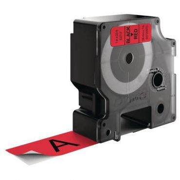 Dymo - D1-nauha leveys 24 mm musta/punainen tausta