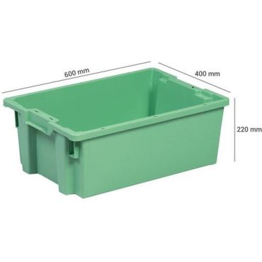 Schoeller allibert - Laatikko tellus 40 l vihreä 600 x 400 x 220