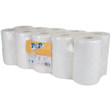P&P - WC-paperi Soft 60 - 20 rullaa 2 kerrosta 60 m - Pehmeä ja kestävä ensikuitu