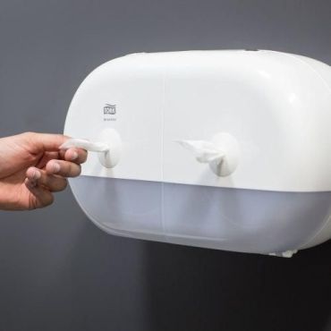 Tork - Valkoinen tork t9 ‐kaksoisannostelija – smartone-wc-paperi