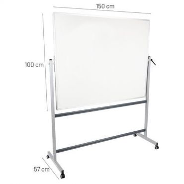 Manutan expert - Käännettävä valkotaulu 100x150 cm harmaa kehys