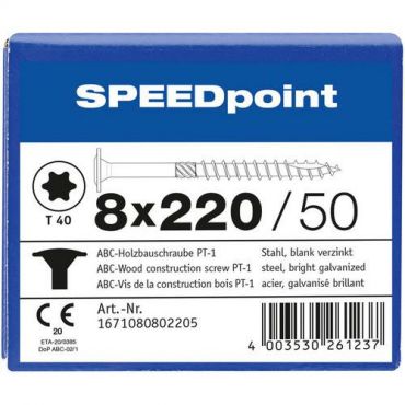 Speedpoint - Ruuvi levypäällä tx osakierre 8x220