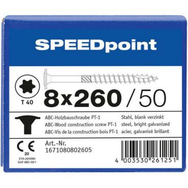 Speedpoint - Ruuvi levypäällä tx osakierre 8x260