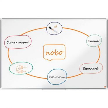 Nobo - Premium plus emaloitu magneettinen valkotaulu 150x100 cm