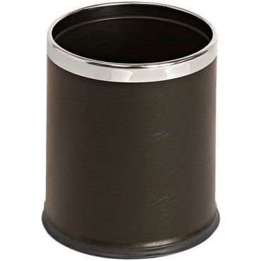 V-part - Kaksiseinäinen roskakori nahkajäljitelmä 10l musta