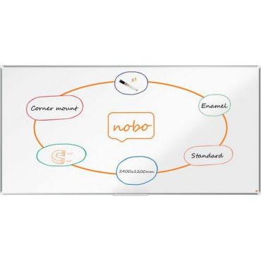 Nobo - Premium plus emaloitu magneettinen valkotaulu 240x120 cm