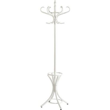 V-Part - Bistro puinen naulakko - Valkoinen 185 cm korkea - 12 koukkua sateenvarjoteline