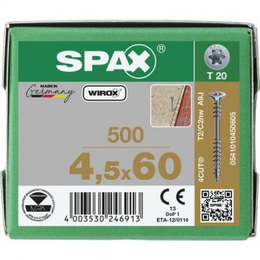 Spax - Remontin aikana asennettava ruuvi uppopäällä t-star plus 4,5x60