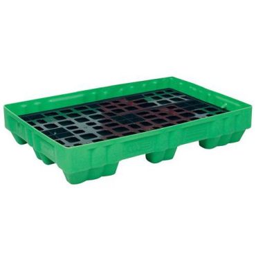 Schoeller Allibert - Tynnyrilava 150 l - Vihreä/Musta - 1250x850x230 mm - 1000 kg dynaaminen kuorma
