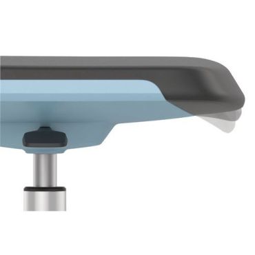 Bimos - Korkea Labsit-työpajatuoli - Sininen polyuretaani-istuin - Ergonominen ja kestävä