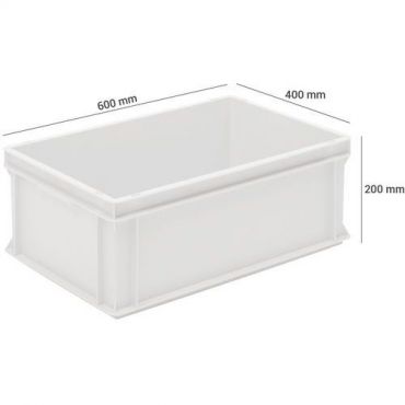 Utz - Muovilaatikko eu valkoinen 40 l 600 x 400