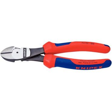 Knipex - Sivuleikkuri korkealla suhteella 180 mm - Mekaanikon työkalu - Leikkaa 3,8 mm - Kiillotettu pää