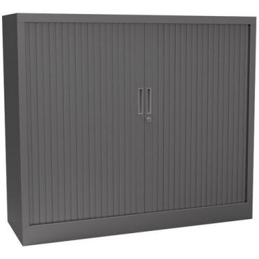 Robberechts - Antrasiitti monobloc-kaappi rulo-ovilla - 100x100x105 cm - 2 hyllyä - 60 kg/hylly - Teräs