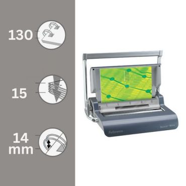 Fellowes Quasar lankalävistin – Metallirenkaat 15 sivua A4 130 korttia 25% kierrätettyä materiaalia