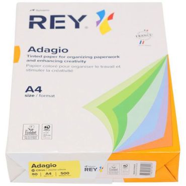 Rey - Adagio A4 kopiopaperi - 500 arkkia - Sitruunankeltainen 80g