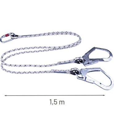 Delta Plus - Kaksinkertainen naru LO147150CDD - 1,5 m Ø 10,5 mm Polyamidi EN 354/362