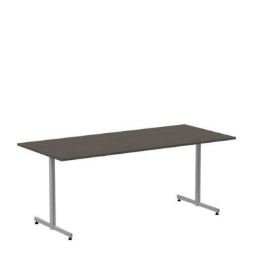 Lanab - Kahvilan pöytä 180x80 cm - Tumma saarnilaminaatti/hopea - 8 henkilölle - Kestävä ja tyylikäs