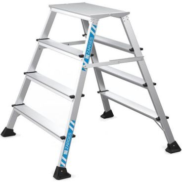 Zarges - Työtaso XLstep P leveä - 2x4 askelmaa - Alumiini - 150 kg kantavuus - 0.99 m työtaso
