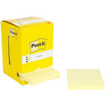 Post-it Z-Notes muistilaput 76x76mm 12 kpl keltainen - 100 arkkia/vihko