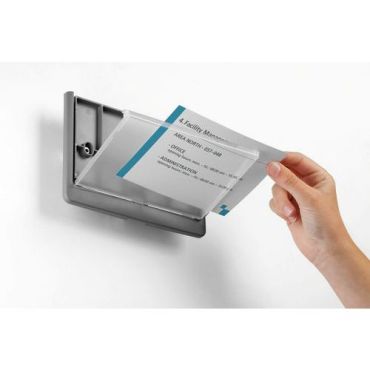 Durable - Ovi- ja seinäkilpi Click Sign 149 x 105,5 mm - Harmaa - Kierrätettävä ja kestävä