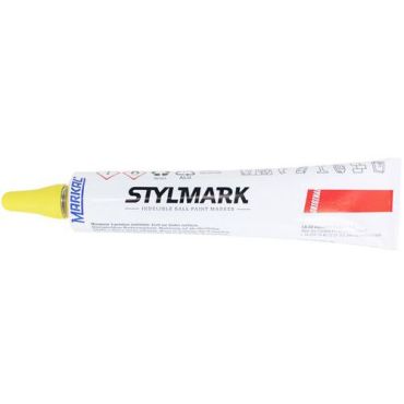 2 Kpl Pakkaus - Markal - Stylmark merkintäkynä teollisuuteen - Keltainen 3 mm kärki -20°C - 70°C 50ml