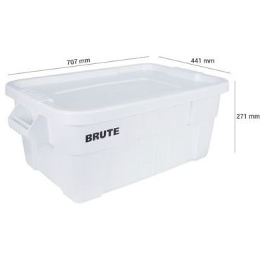 Rubbermaid - Brute-laatikko 53 l valkoinen