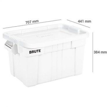 Rubbermaid - Brute-laatikko 75,5 l valkoinen