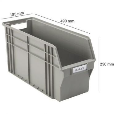 Treston - Rebox transportback 185x490x250 pinottava harmaa 1949-30r