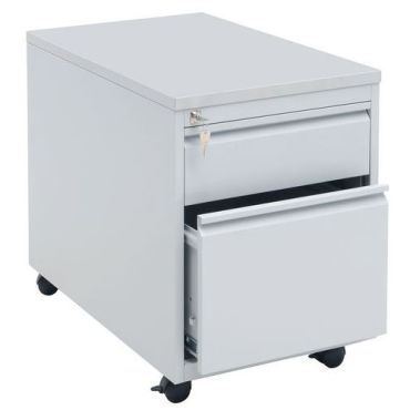 Base-Line siirrettävä laatikosto - 2 laatikkoa valkoinen alumiini 62 cm korkea