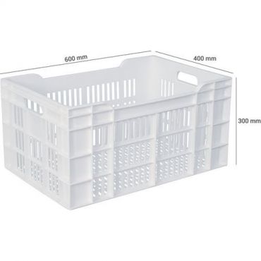Gilac - Muovilaatikko perfo valkoinen 60 l