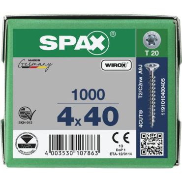 Spax - Ruuvi uppokantaisella t-star plus täyskierteellä ø 4x40