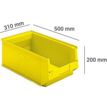Utz - Keltainen säilytysalusta mitat 500/450x310x200 mm 24,6 litraa