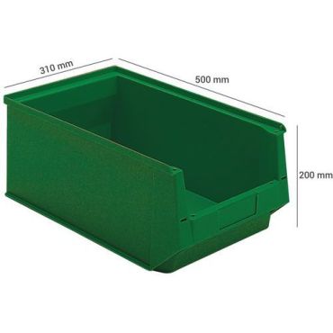 Utz - Vihreä säilytysalusta mitat 500/450x310x200 mm 24,6 litraa