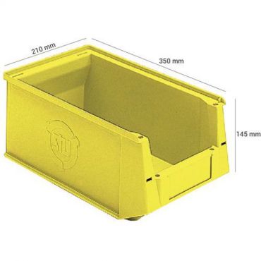 Utz - Keltainen säilytysalusta mitat 350/300x210x145 mm 8,0 litraa