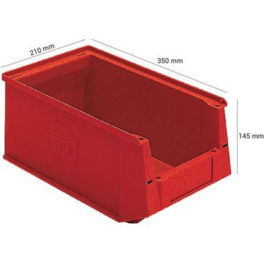 Utz - Punainen säilytysalusta mitat 350/300x210x145 mm 8,0 litraa