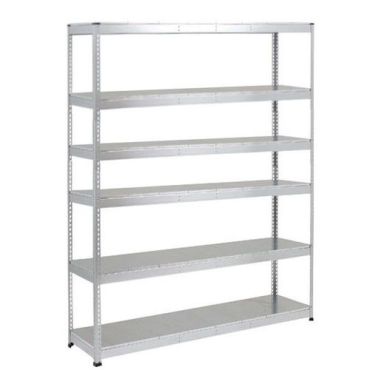 Manutan Expert - Rapid 1 varastohylly - 2440x1525x610 mm - 6 sinkittyä metallihyllytasoa - 500 kg/hyllytaso - Helppo asennus