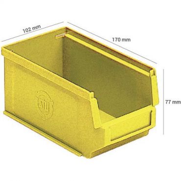 Utz - Keltainen säilytysalusta mitat 170/145x102x77 mm 0,9 litraa