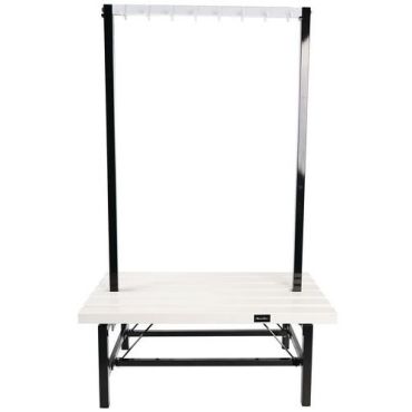 Manutan expert - Kaksipuolinen penkki jossa 2 x 8 koukkua 1150 mm valkoinen pvc
