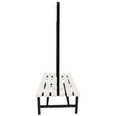 Manutan expert - Kaksipuolinen penkki jossa 2 x 8 koukkua 1150 mm valkoinen pvc
