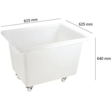 Gilac - Syvä säiliö 170 l - 4 kääntyvää pyörää joista 2 jarrullisia